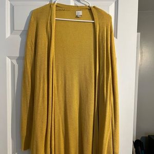 Yellow cardigan
